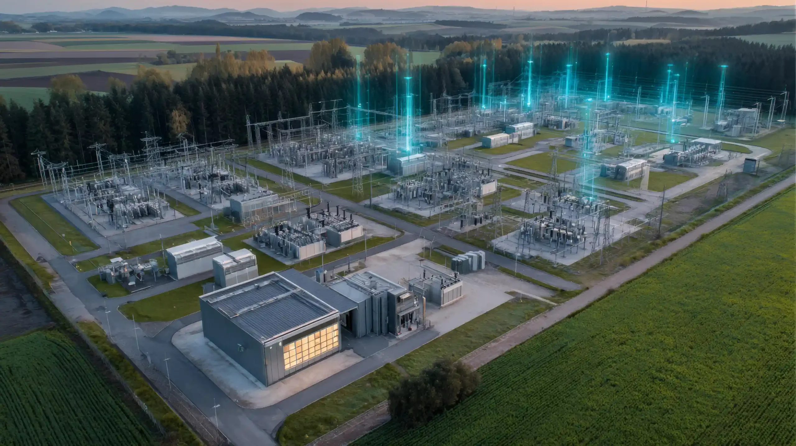 Box type substation post background